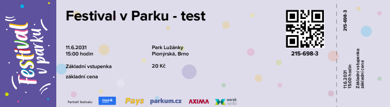 Tisk vstupenek - upravené pozadí