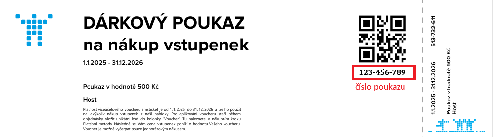 Dárkový poukaz s QR kódem