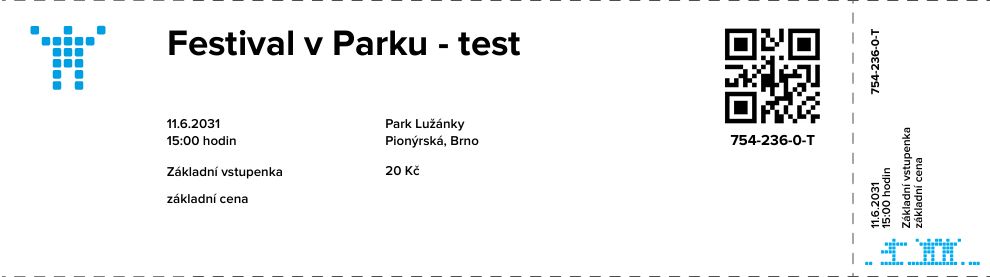 Originální design vstupenky