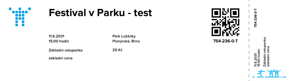 Originální design vstupenky