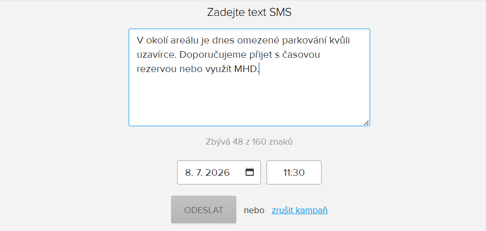 informační sms