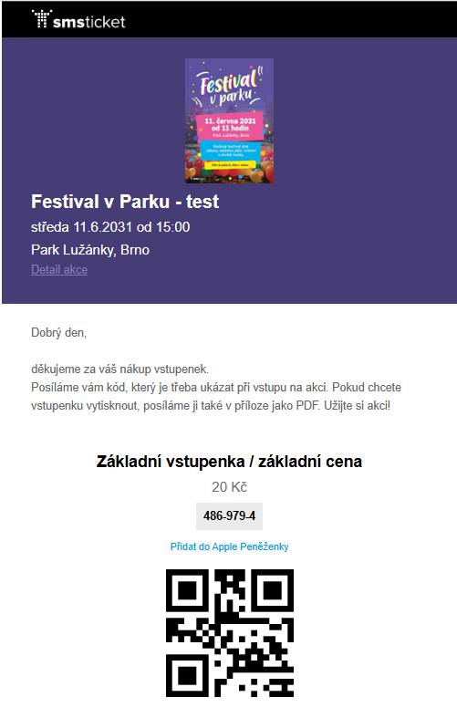 ukázka nákupního e-mailu